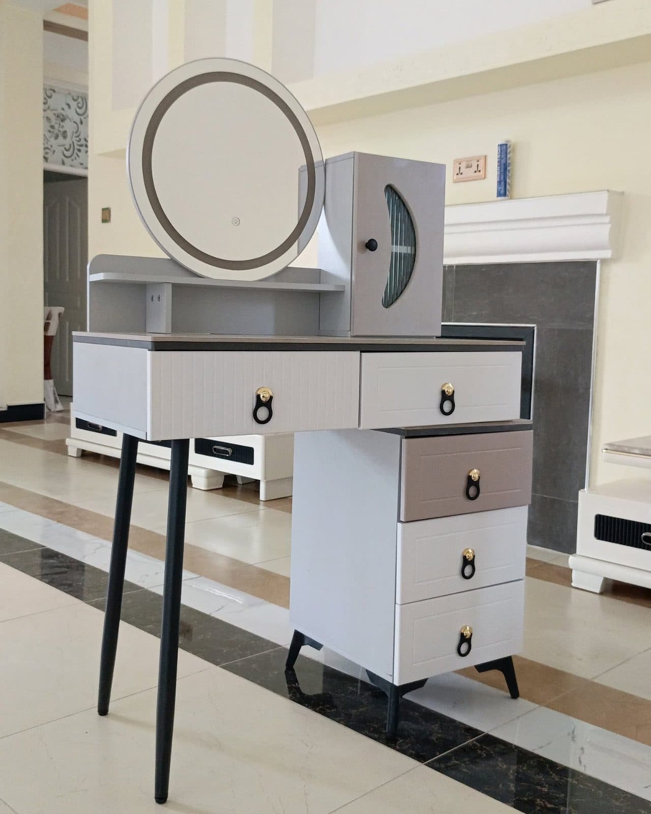 Dressing Table with LED Touch Mirror